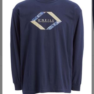O’Neill navy blue long sleeve graphic t-shirt. SZ. S. NWT